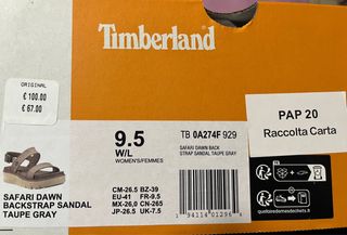 Sandalias Timberland Beige/Gris Talla 41