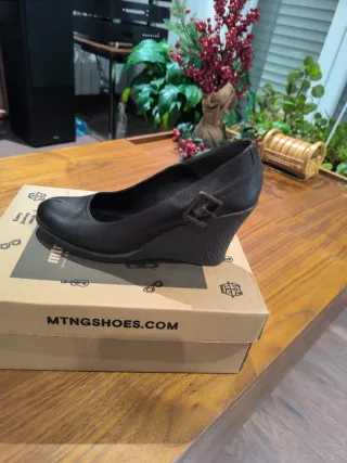 Zapatos plataforma marrón mujer