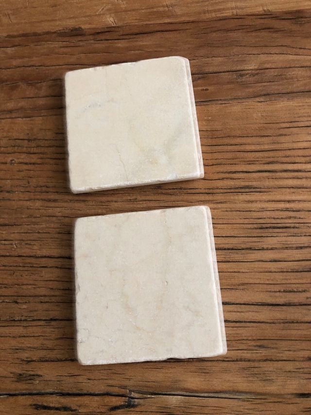 Conjunto de porta-copos de mármore rústico