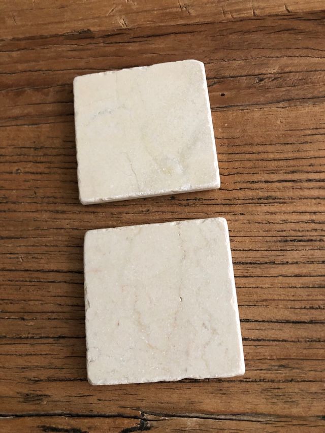 Conjunto de porta-copos de mármore rústico