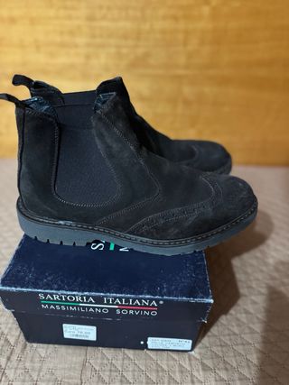 Stivaletti Camoscio Sartoria Italiana Tg 42