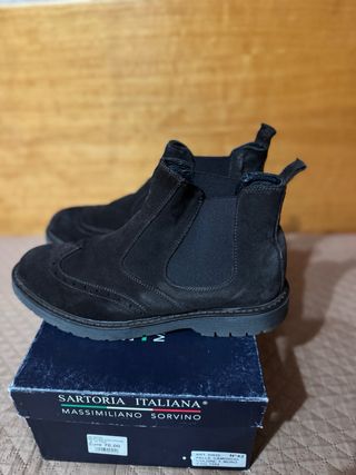 Stivaletti Camoscio Sartoria Italiana Tg 42