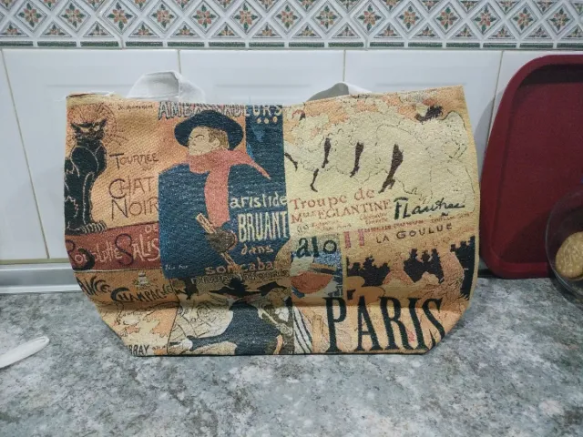 Bolso de tela estilo vintage París
