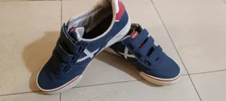 Zapatillas Munich niño azul y rojo
