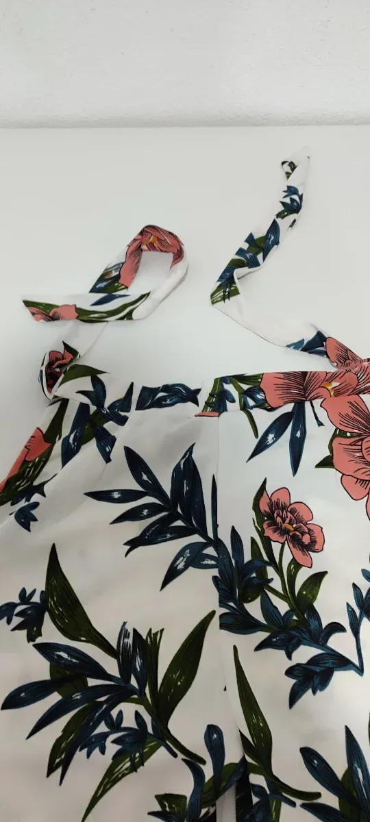 Pantalón estampado floral mujer