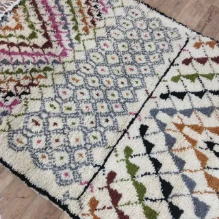 Tappeto artigianale Kilim multicolore in lana