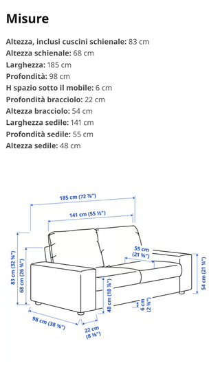 Divano 2 posti braccioli larghi