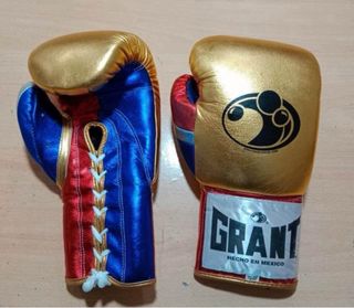 Guantes de Boxeo Grant Dorados y Azules