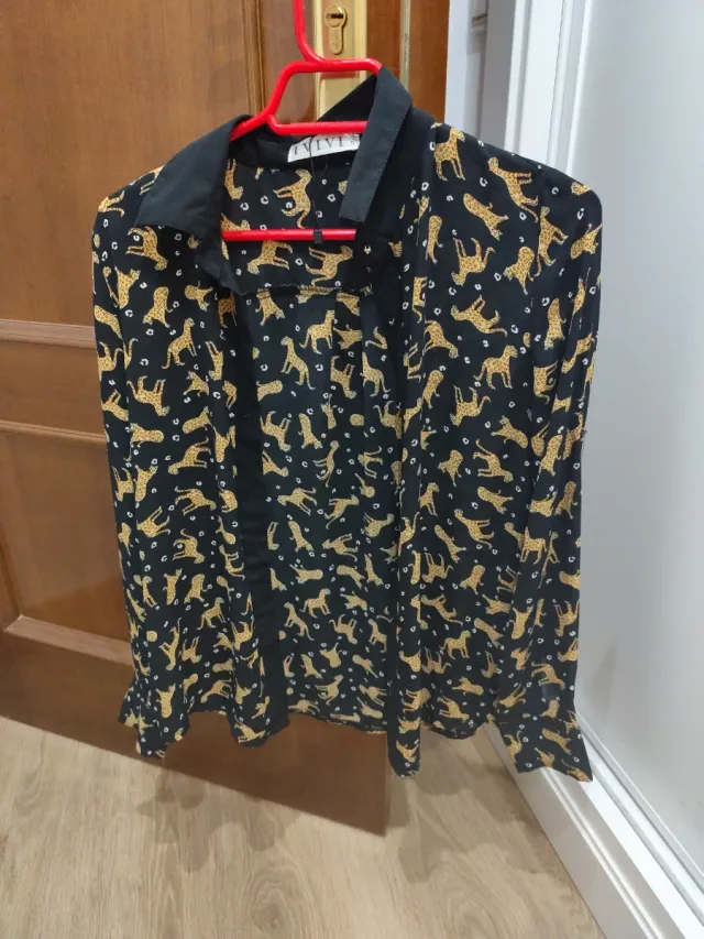 Camisa estampada animal print talla única