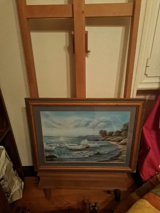 Caballete de madera para pintura artística