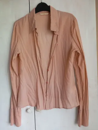 Camisa Stradivarius rosa manga larga