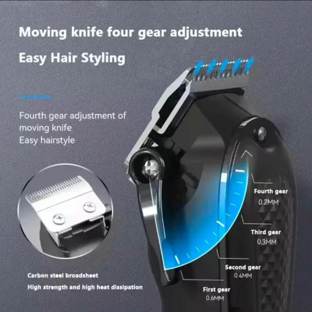 Máquina Cortar Pelo Kemei KM-1071 Negra