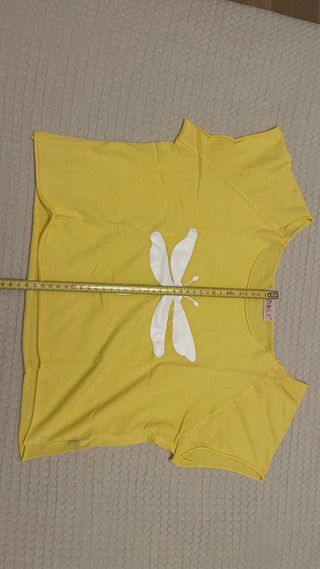 Camiseta Antimilk amarilla con libélula