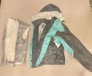 Anorak Spyder Hombre Gris y Turquesa