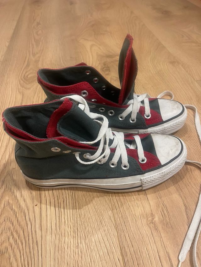 Converse Verde y Rojo Talla 36,5