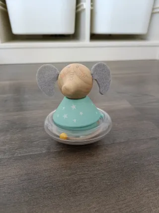 Sonajero madera elefante estrellas