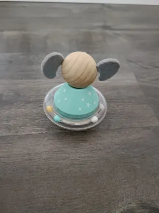 Sonajero madera elefante estrellas