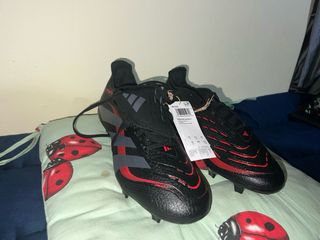 Scarpe Calcio Adidas Predator Nere Rosse Taglia 44
