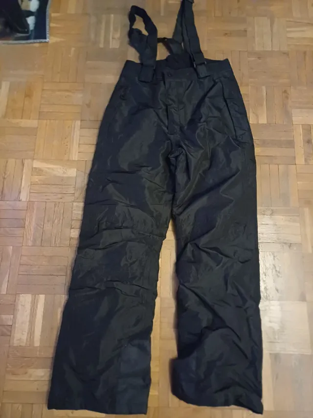 Pantalón de nieve negro con tirantes