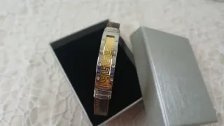 Pulsera Piel y Acero Hombre 22cm