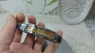 Pulsera Piel y Acero Hombre 22cm