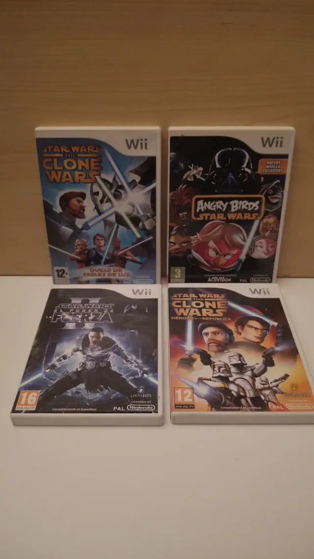 Pack 4 Jogos Wii Star Wars