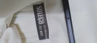 Vestido blanco con tablas 45% lana