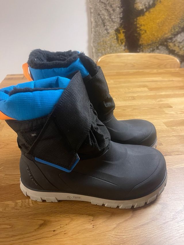 Botas de Nieve Niños Negras y Azules