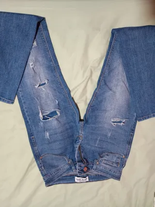 Pantalón vaquero KING LION azul desgastado