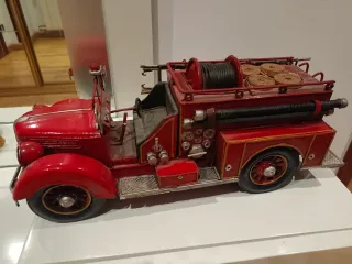 Camión Bomberos Metal Vintage Coleccionista