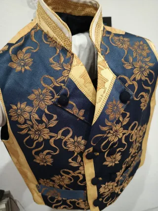 Chaleco Fallero Niño Azul y Dorado