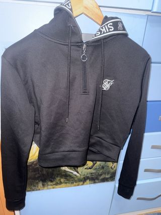 Sudadera SikSilk negra corta