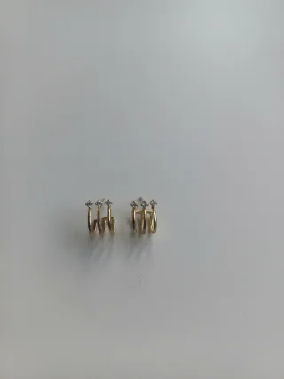 Pendientes aro mujer plata bañada en oro