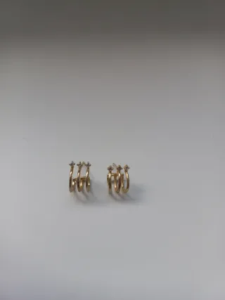 Pendientes aro mujer plata bañada en oro