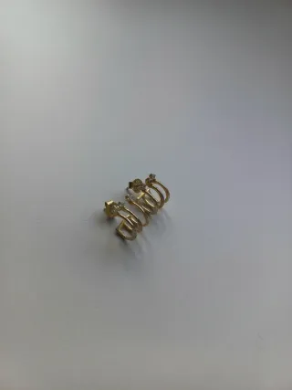 Pendientes aro mujer plata bañada en oro