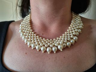 Gargantilla Babero de perlas