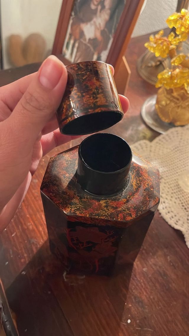 Caja Papel Maché Flores Vintage