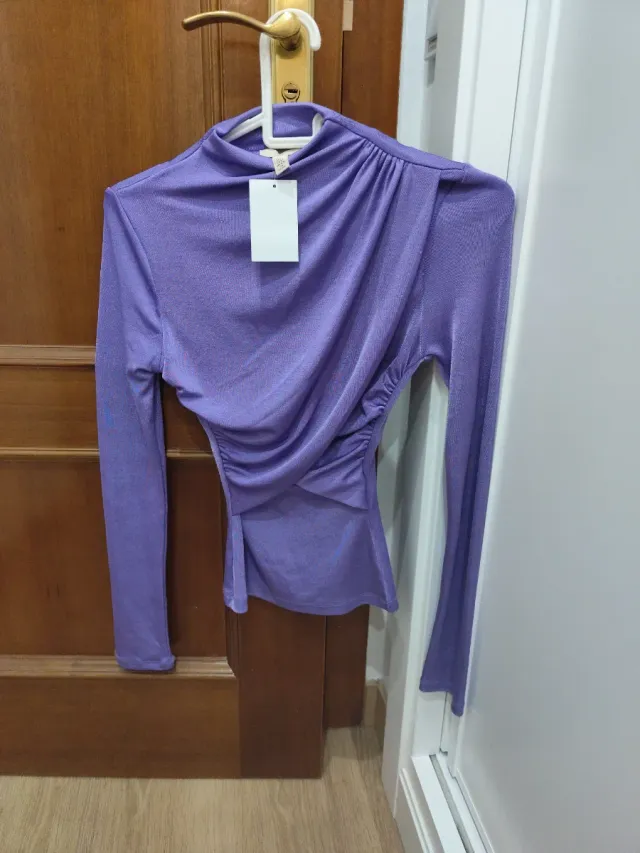 Camisa H&M Talla Única Morada