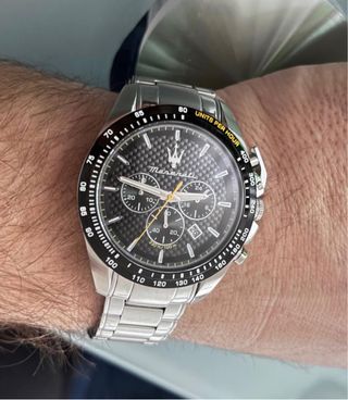 Reloj Maserati Traguardo Cronógrafo Negro Plata