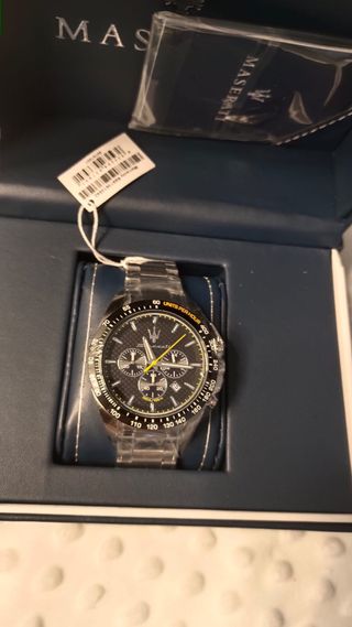 Reloj Maserati Traguardo Cronógrafo Negro Plata