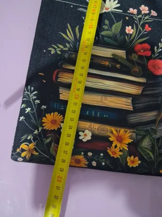 Funda de libros con flores
