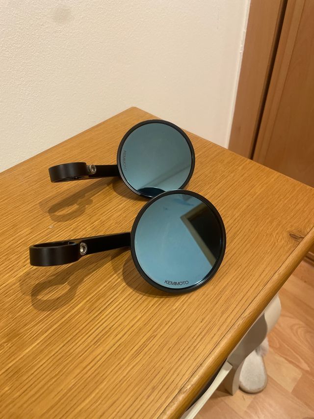 Specchietti retrovisori Kemimoto rotondi neri