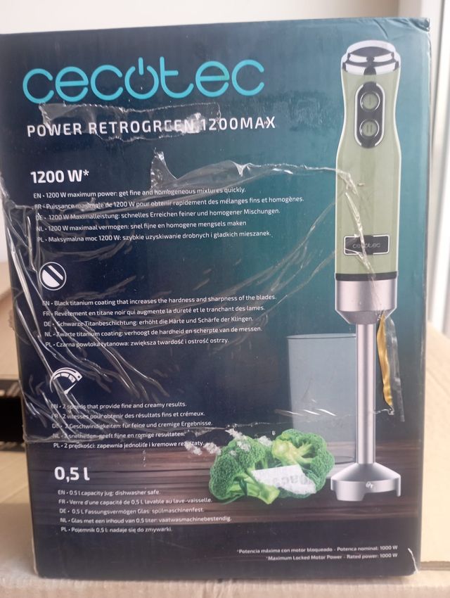 Batidora de mano Cecotec 1200W