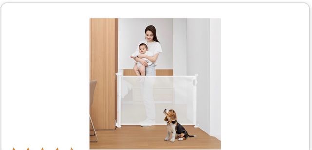 Barrera de seguridad retráctil para mascotas