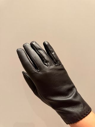 Guantes de piel chocolate
