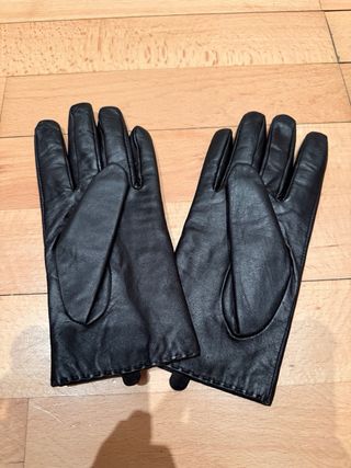 Guantes de piel chocolate