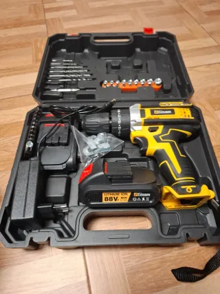 Taladro Atornillador Batería 88V + Accesorios