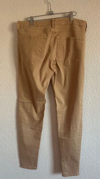 Pantalón vaquero Mango beige talla M