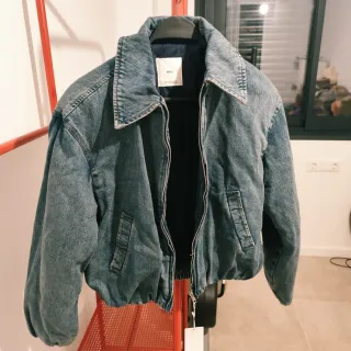 Bomber vaquera acolchada Mango