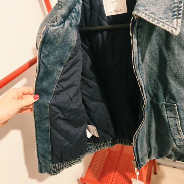 Bomber vaquera acolchada Mango